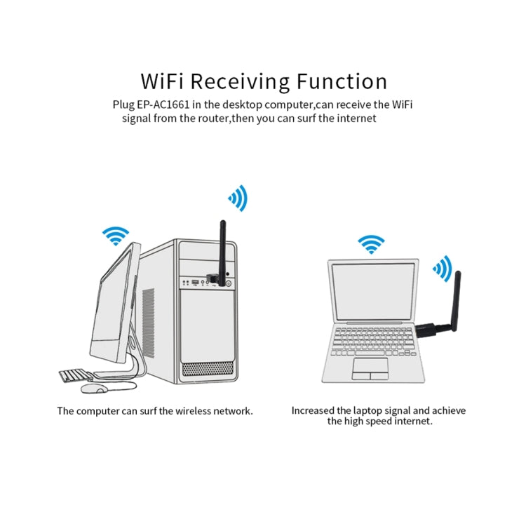 EDUP EP-AC1661 2 in 1 Bluetooth 4.2 + Dual Band 11AC 600Mbps High Speed Wireless USB Adapter WiFi Receiver, EP-AC1661 600Mbps EDUP EP-AC1661 2 in 1 Bluetooth 4.2 + Dual Band 11AC 600Mbps High Speed Wireless USB Adapter WiFi Receiver, EP-AC1661 600Mbps
